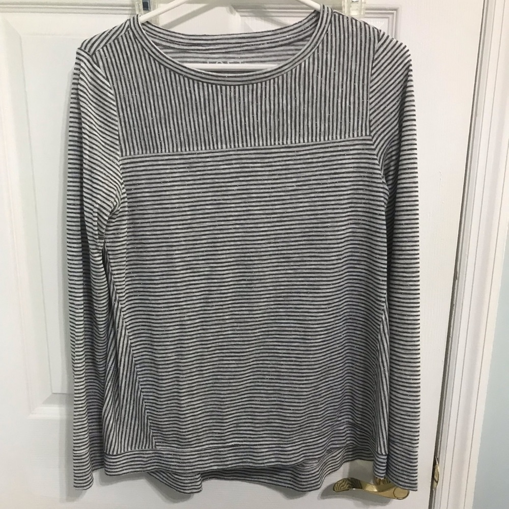 Loft sparkly striped top, small
